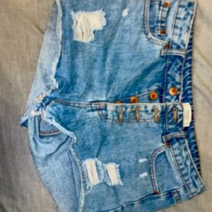 Size 24 forever 21 distressed Jean shorts